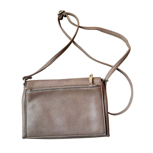 Christian Soriano for Payless Taupe Crossbody Bag with Zippered long Front Flap - Picture 3 of 13